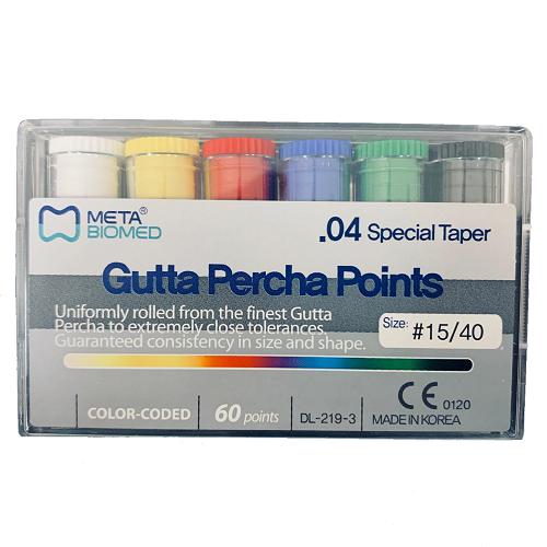 META Gutta Percha Points Size #45 .04 Taper Color Coded 60/Box Dental
